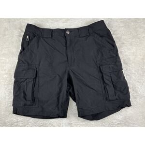 Duluth Trading Shorts Men Large Black Dry On The Fly Flex Cargo Hiking Camping